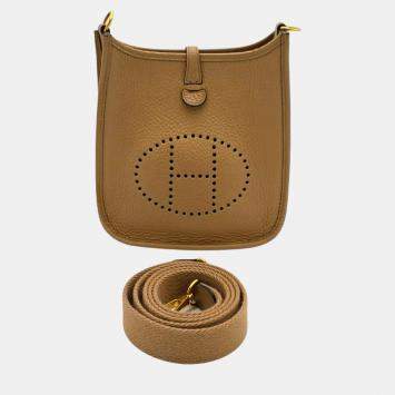 Hermes Evelyne 16 Gold Clemence Leather Crossbody Bag TPM