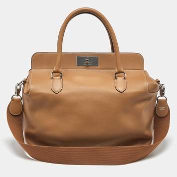 Hermes Gold Swift Leather Palladium Finish Toolbox 33 Bag