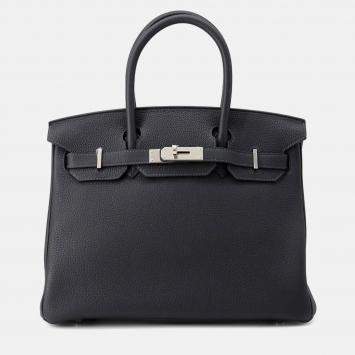 Pre Owned Hermes Birkin 30 Caban Togo Leather Tote Bag