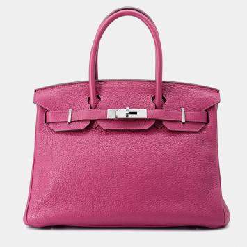 Pre Owned Hermes Birkin 30 Tosca Togo Leather Tote Bag