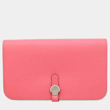 Hermes Dogon Rose Azalee Evercolor Wallet
