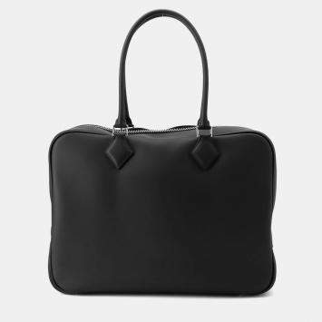 Hermes Plume 32 Black Swift Leather Handbag