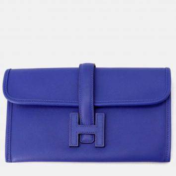 Hermes Jige Duo Blue Electric Swift Leather