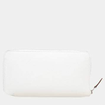 Hermes Azap Long Silk In New White Evercolor