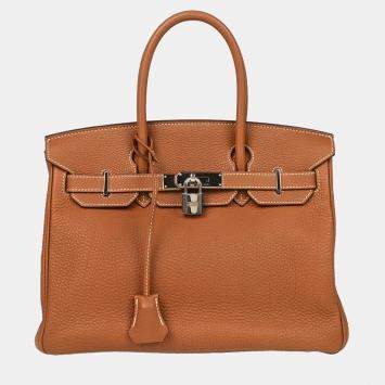 Pre Owned Hermes Gold Togo Birkin 30 Handbag