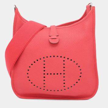 Pre Owned Hermes Evelyne 3 PM Bougainvillier Taurillon Clemence Bag