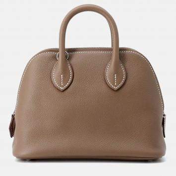 Pre Owned Hermes Bolide 1923 Mini Etoupe Evercolor Bag