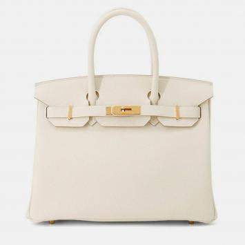 Pre Owned Hermes Birkin 30 Craie Togo Leather Tote Bag
