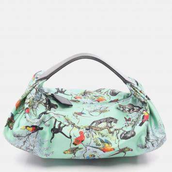 Pre Owned Hermes Barsovo Multicolor Leather Silk Handbag