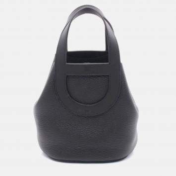 Pre Owned Hermes In The Loop 18 Black Leather Handbag