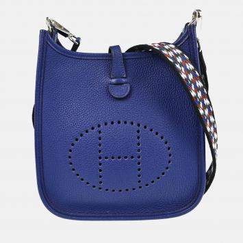 Pre Owned Hermes Blue Togo Evelyne TPM Amazon Shoulder Bag
