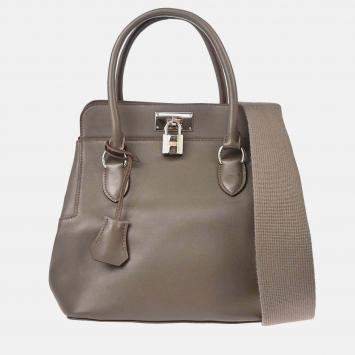Pre Owned Hermes Toolbox 20 Etain Swift 2way Handbag