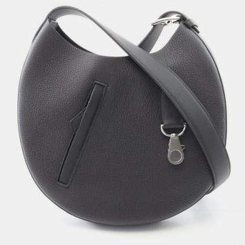 Pre Owned Hermes Arcon Black Leather Shoulder Bag
