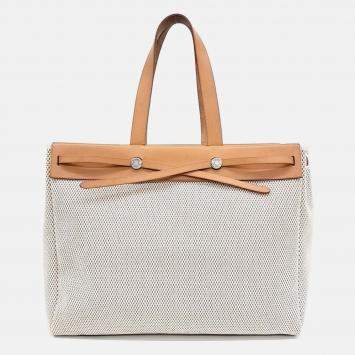 Pre Owned Hermes Beige Fabric Havana
