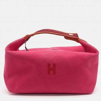 Pre Owned Hermes Breathe-A-Brack Pink Fabric Case
