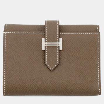 Pre Owned Hermes Bean Combine Etoupe Epsom Leather Handbag