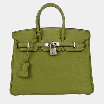 Pre Owned Hermes Anis Green Togo Birkin 25 Handbag