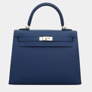 Pre Owned Hermes Kelly Sellier 25 Leather Bag