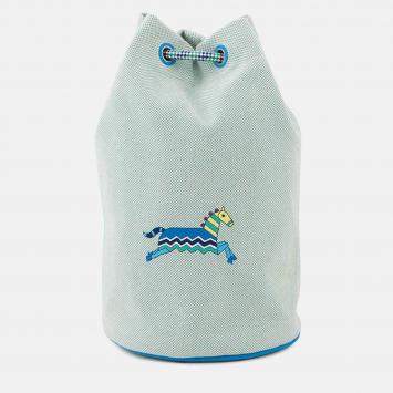 Pre Owned Hermes Epope Green/Blue Wool Duffle Bag 