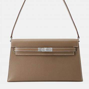 Pre Owned Hermes Kelly Elan Etoupe Veau Madame Bag