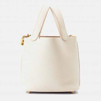 Pre Owned Hermes Picotin Lock PM Beton Taurillon Clemence Bag
