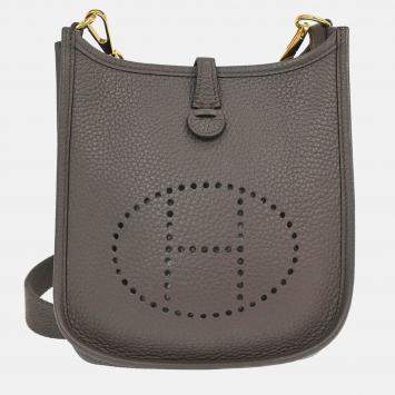 Pre Owned Hermes  Evelyne TPM Etain Taurillon Clemence Shoulder Bag