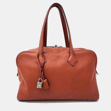 Pre Owned Hermes Brown Leather Victoria 2