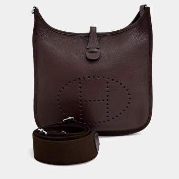 Pre Owned Hermes Brown Leather Evelyn 29