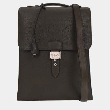 Pre Owned Hermes Sac a Depeches Vert Gris Taurillon Clemence Handbag