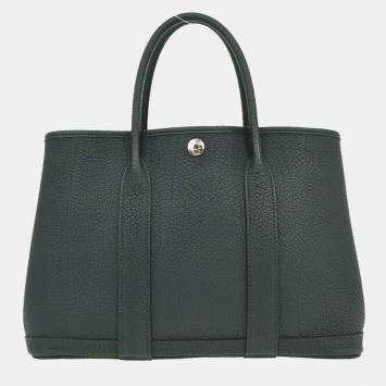 Pre Owned Hermes Vert Cypres Negonda Garden Party 30 TPM Tote Handbag