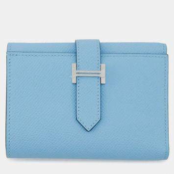 Pre Owned Hermes Bean Combine Verso Celeste/Vert Jade Epsom