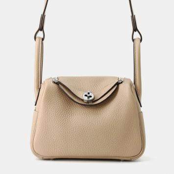 Pre Owned Hermes Lindy Trench/Etoupe Taurillon Clemence Size Mini