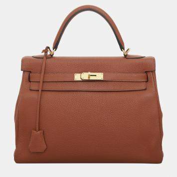 Pre Owned Hermes Kelly 32 Cuivre Leather Bag