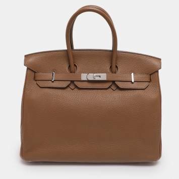 Pre Owned حقيبة هيرمس بيركين 35 جلد أليزان توريلون كليمنس إكسسوار مطلي بلاديوم