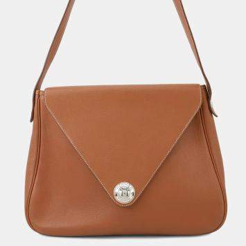 Pre Owned Hermes Christine Cognac Taurillon Clemence Bag