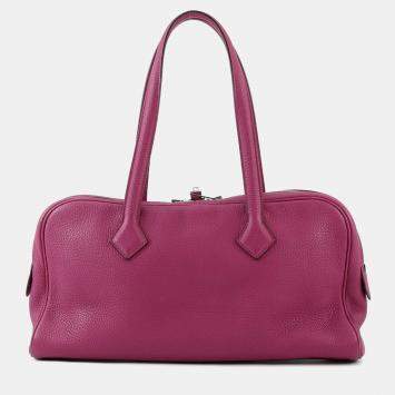 Pre Owned Hermes Victoria Elan Tosca Taurillon Clemence Size 38