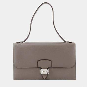 Pre Owned Hermes Sac A Depeches Etain Epsom Shoulder Bag