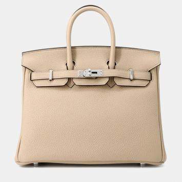 Pre Owned Hermes Birkin Trench Togo Leather Tote 25