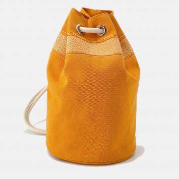 Pre Owned Hermes Sac Marine Receif Orange Canvas Size PM