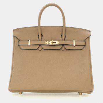 Pre Owned Hermes Birkin 25 Trench Togo Leather Bag