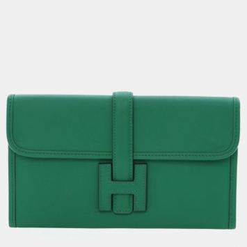 Pre Owned Hermes Bamboo Green Swift Jige 20