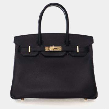 Pre Owned Hermes Noir Epsom Birkin 30