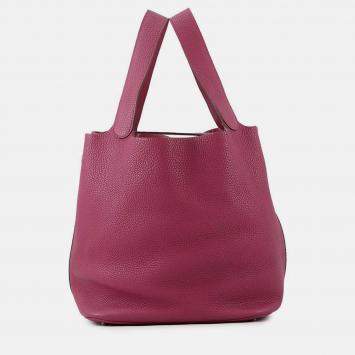 Pre Owned Hermes Picotin Lock 26 Rose Purple Taurillon Clemence Tote
