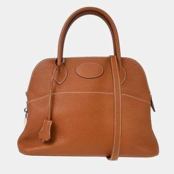 Pre Owned Hermes Gold Taurillon Clemence Bolide 31 2way Handbag