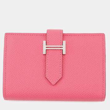 Pre Owned Hermes Bean Mini Rose Azalee Epsom