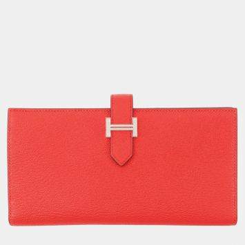 Pre Owned Hermes Beansufla Rose Texas Chevre Myzore Goatskin Bag