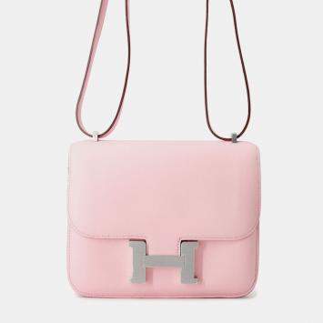 Pre Owned Hermes Constance3 Miroir  Size Mini Rose Sakura Swift Leather Bag