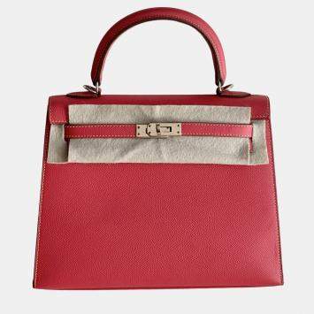 Pre Owned Hermes Kelly 25 Jaipur Pink Epsom Leather Light Gold Hardware