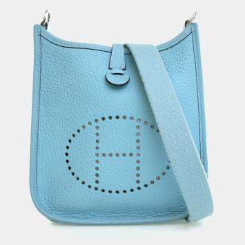 Pre Owned Hermes Bleu Atoll Clemence Evelyne TPM 16