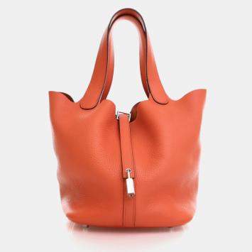 Pre Owned Hermes Capucine Clemence Picotin Lock 22